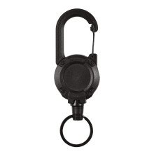 Anti-theft Retractable Buckle Backpack Key Chain Climbing Biking Belt Clip Auto-Expand Black Wire Rope