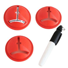 Confezione da 3 rivestimenti per palline da golf con pennarello per impostare l'allineamento