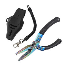 Stainless Steel Fishing Pliers Line Cutter Hook Remover Scissors Comfort Grip Multicolor