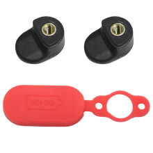 6Pcs E-Scooter Parts 4Pcs Charger Port Dust Plug Rubber Case 2Pcs Rear Mudguard Hook Red black