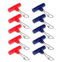 10Pcs Fishing Finders Clips T-Shape Sinker Slides Swivel Snap Weight for Sea Fishing Multicolor