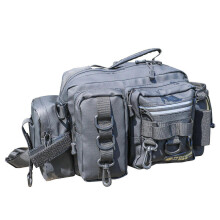 YEYINGZHE Sac bandoulière multifonctionnel étanche pour équipement de pêche, porte-canne noir