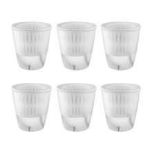 (Clear) Automatische plantenwaterpotten, 6 stuks, wit of transparant, PP-materiaal, voor gebruik in de tuin en op vakantie.