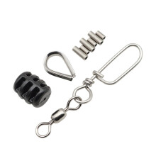 Set di 9 girelle con cuscinetti a sfera in acciaio inossidabile per canne da pesca, multicolore