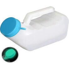 Glow in Dark Men Urinal 1000ml Thick SpillProof Lid Car Hospital Elderly Incontinence