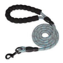 (blue, 1.0CM 200CM) Strong Nylon Dog Leash, 120-300cm, Breakaway Quick Release, Soft Padded Handle, Reflective Stripes for Small Medium Large Breeds