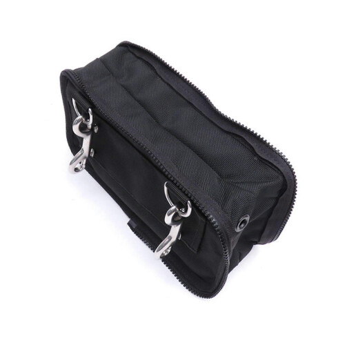 Side Mount Back Fly BCD Mini Storage Pocket with 2 Pcs Double Ended Snap Hook Multicolor