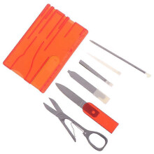 Kit di sopravvivenza per esterni 10 in 1 a forma di carta di credito, ideale per campeggio ed escursionismo. 1 scatola.