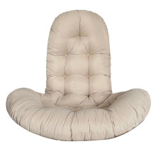 (Camel) Cojín para silla colgante tipo huevo 130 x 95 cm, 15 cm de grosor, fibra de poliéster, para interior y exterior jardín