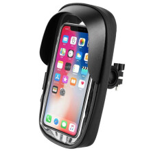 Waterproof Bike Phone Storage Bag Touchscreen Bicycle Bag Black Handlebar