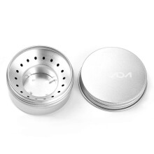 Mini fornello ad alcool in alluminio da 40 ml, portatile, ideale per campeggio e cucina da viaggio, con paravento in acciaio inox.