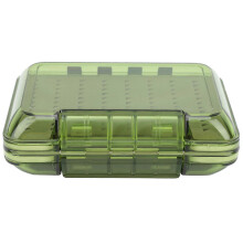 Boîte à mouches transparente double face étanche pour le rangement du matériel de pêche (mouches assorties)