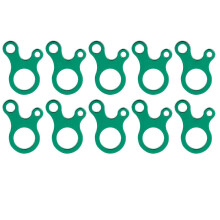 10Pcs 3‑Hole Quick Knot Tent Cord Runner Fastener Wind Rope Buckle (Green)