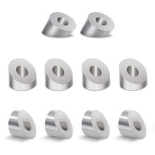 10Pack 30 Stainless Steel Angle Beveled Washer 1/4" 6.6mm for Cable Rail Silver