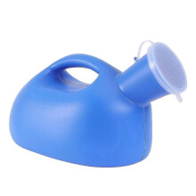 1pc 2000ml Men's Portable Outdoor Urine Bottle with Cover Emergency Toilet Blue