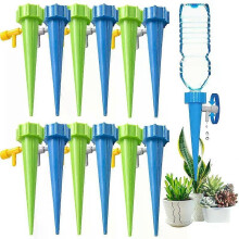 (Green, 6pcs) 12 kpl itsekastelupiikkisarja, säädettävät automaattiset tippukastelulaitteet sisäruukkukasveille, PP-materiaalia, sinivihreä