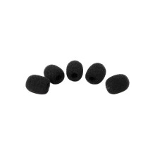 (Black) Mikrofonin vaahtomuovinen tuulisuoja musta, 5 kpl, yhteensopiva lavalier-mikrofoneille puhelinkuulokkeille pelaamiseen, sisähalkaisija 4 mm