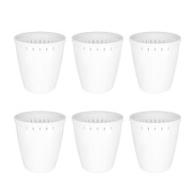 (White) Automaattiset kasteluruukut, 6 osaa, valkoinen tai kirkas, PP-materiaalia, lomapuutarhakäyttöön, esiasetettu kasteluaika