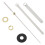 2X Clock Movement Mechanism with White Hour Minute Red Second Hand DIY Tools Kit 5