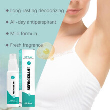 (TP12 refreshing gel) Smooth & Fresh Anti-Perspirant Spray Mild Stop Sweating Deodorant 30ml Portable