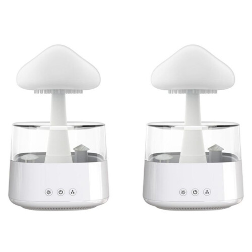 2X Rain Cloud Humidifier Ultrasonic Atomizer Aromatherapy Machine Atomizer Household Power Supply 5V 2A Non-Rechargeable
