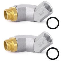 2X Fuel Hose Swivel 360 Rotating Connector for Fuel Nozzle Multi Plane Fuel Plane Swivel 3/4 Inch