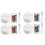 4 Pack 3D Night LED Light Lamp Base + Remote Control + USB Cable, 16 Colors Light Show Display Stand for Acrylic White 1