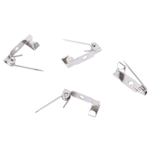 100Pcs Sicherheitsnadel 15mm für DIY-Drosseln / Abzeichen oder andere Prozesselemente 2
