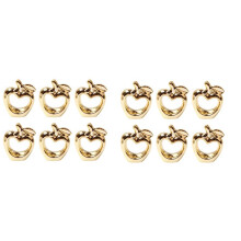 12 Stück Apfel-Serviettenringe, Metallbeschichtete Apfel-Vintage-Serviettenring-Schnallenhalter für Esstischdekoration, (Gold)