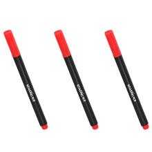 3 x Marqueur de Tissu Couleurs Permanentes pour Vêtements Textiles Bricolage Chaussures T-Shirt Rouge