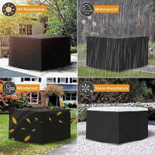 420D Square Garden Furniture Cover, Waterproof Garden Furniture Cover, 315*160*74CM