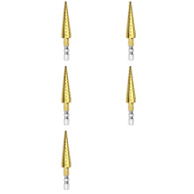 5pcs 3-13mm HSS Straight Step Drill Bit Wood Metal Hole Cutter Core Drill Bit Pagoda Drill Bit