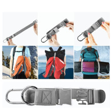 Correa Elástica de Viaje con Ganchos en Forma de D y Hebilla, Correas para Maletas, Cinturones y Accesorios de Viaje
