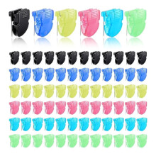 Multicolor Fabric Partition Wall Clips - Bulletin Board Thumbtack Clips for Hanging Photos, Notes, Memos & Data Cables