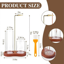 2 in 1 Incense Holder for Sticks with Glass Ash Catcher, Upside Down Anti-Ash Incense Stick Burner, Modern Vertical Incense Holder for Yoga, Spa, Medi