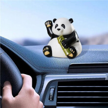 2X Solar Dancing Toys Solar Panda Bear BobbleHead Collectible Figurines Car Dashboard Decor Panda Desk Accessories