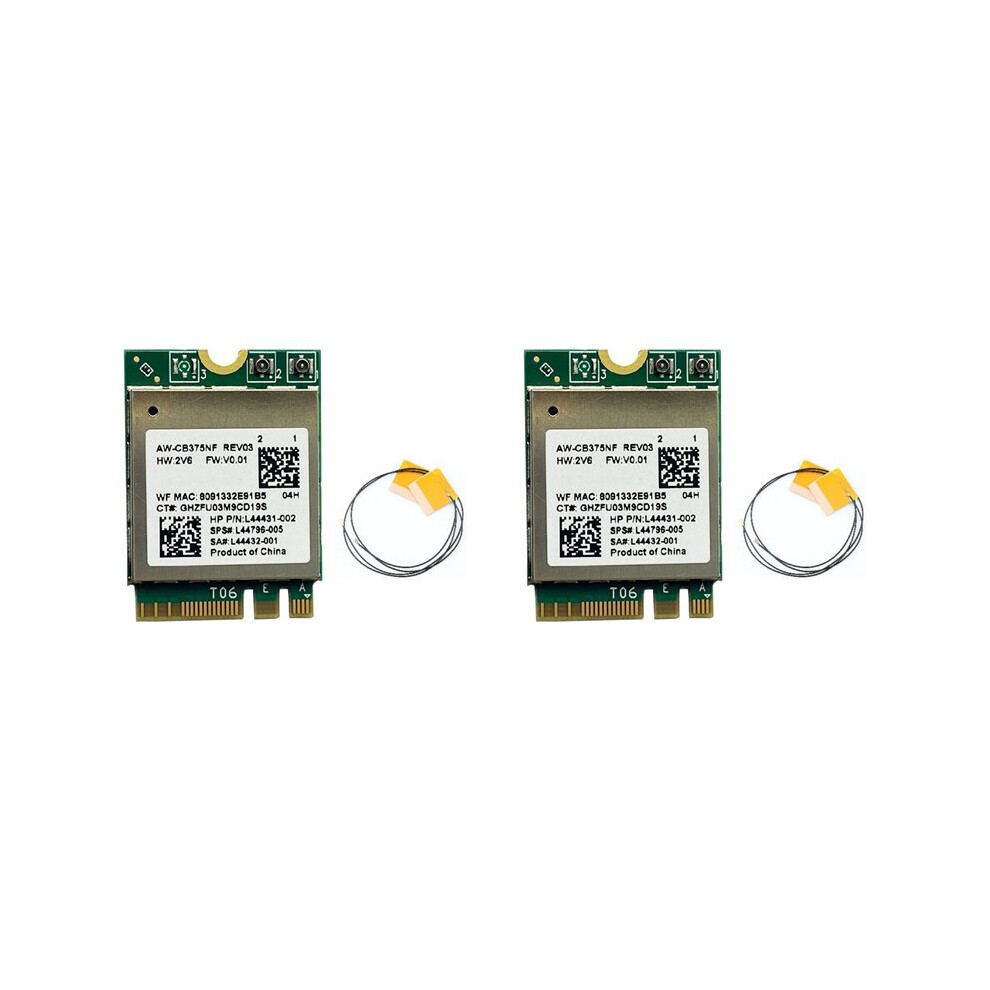 2X Rtl8822ce Wifi Card 2.4G/5G Dual Band Gigabit Internal Wireless Network Card Ngff M.2 Wifi 5.1 Network Card 6033673795663