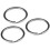 2X Genuine Leather Belt 3 Loop Strap Quick Release Keyring Keychain Key Fob Ring Black + Silver 7