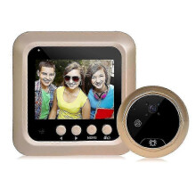 Digital Peephole Camera with Wide-Angle Lens, LCD Screen, Battery-Powered