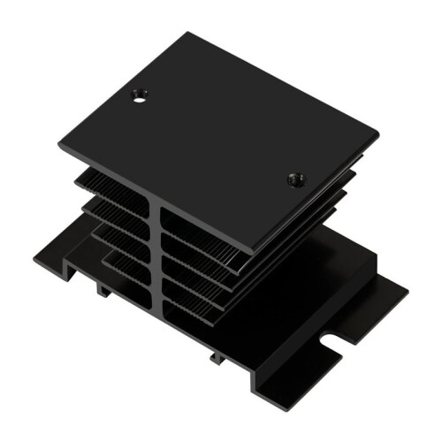 9PCS Heatsink PID Temperature Controller Heat Sink for Solid State Relay and SSR Radiator Module Black for SSR-10,25,40A 2
