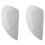 2Pcs Left White Rearview Side View Mirror Replacement Cover Cap Case Shell for  for Fiesta 2008-2017 1