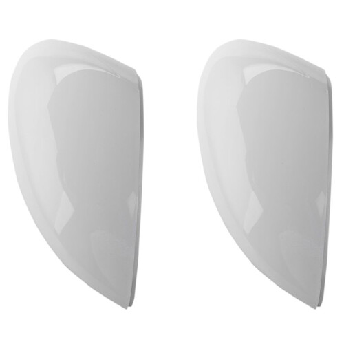 2Pcs Left White Rearview Side View Mirror Replacement Cover Cap Case Shell for  for Fiesta 2008-2017