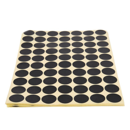 45pcs 19mm Circles Round Code Stickers Self Adhesive Sticky Labels Black 1