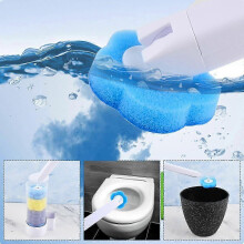 Toilet brush with 18 refills, toilet brush with disposable cleaning pads, disposable toilet brush for bathroom cleaning