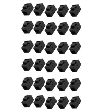 30Pcs RJ45 Connector Jack Cat6 Extension Coupler Ethernet Network LAN Cat 6 Coupler Jacks Extend Adapter,Black