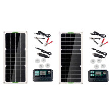 2X 30W Panneau Solaire Voiture Van Bateau Caravane Camping-Car Trickle Portable 12V Chargeur de Batterie avec ContrĂ´leur 100A