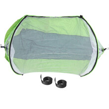 (Dark Green+Fruit Green) Hamaca de exterior con mosquitera, verde oscuro, antivuelco, para acampar, senderismo y uso en jardín