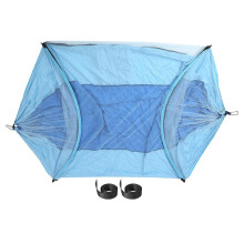 (Sapphire Blue+Light Blue) Hamaca de exterior con mosquitera, verde oscuro, antivuelco, para acampar, senderismo y uso en jardín