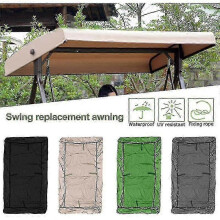 (green) Toldo de repuesto para banco columpio, Compatible con bancos de 2 y 3 plazas, Tela Oxford 210D, 191 x 120 cm, protección impermeable y UV