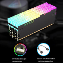 5V 3Pin RAM Heatsink Aura Sync DDR4 DDR3 Memory Heat Sink with Thermal Silicone Pad for Desktop Computer PC Memory White